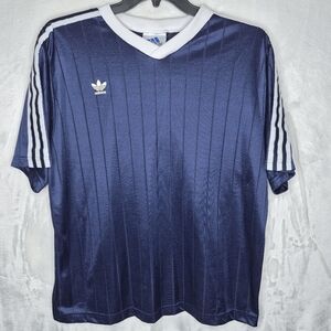 Vintage Adidas Trefoil Blank Soccer Jersey Size XL